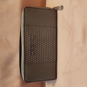 Michael Kors gray studded wallet